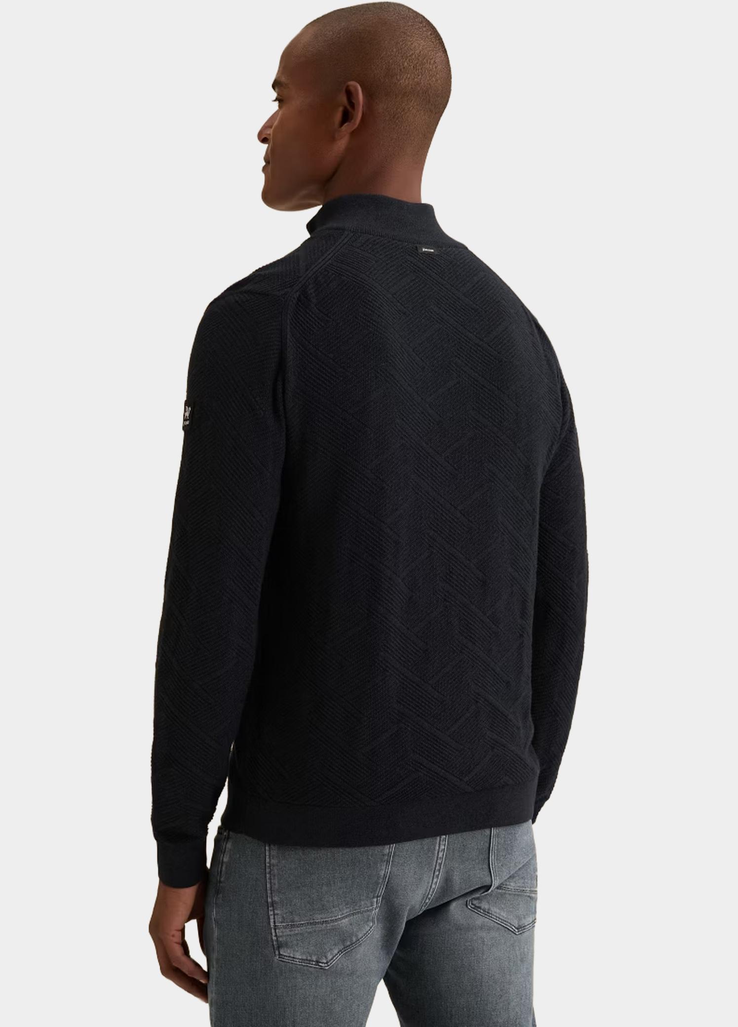 Vanguard Half Zip Blauw Half zip collar cotton moulin VKW2608302/5073