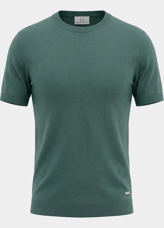 Born With Appetite T-shirt heren Grijs Wake Knitted T-shirt Ss BWA00006WA35/9512