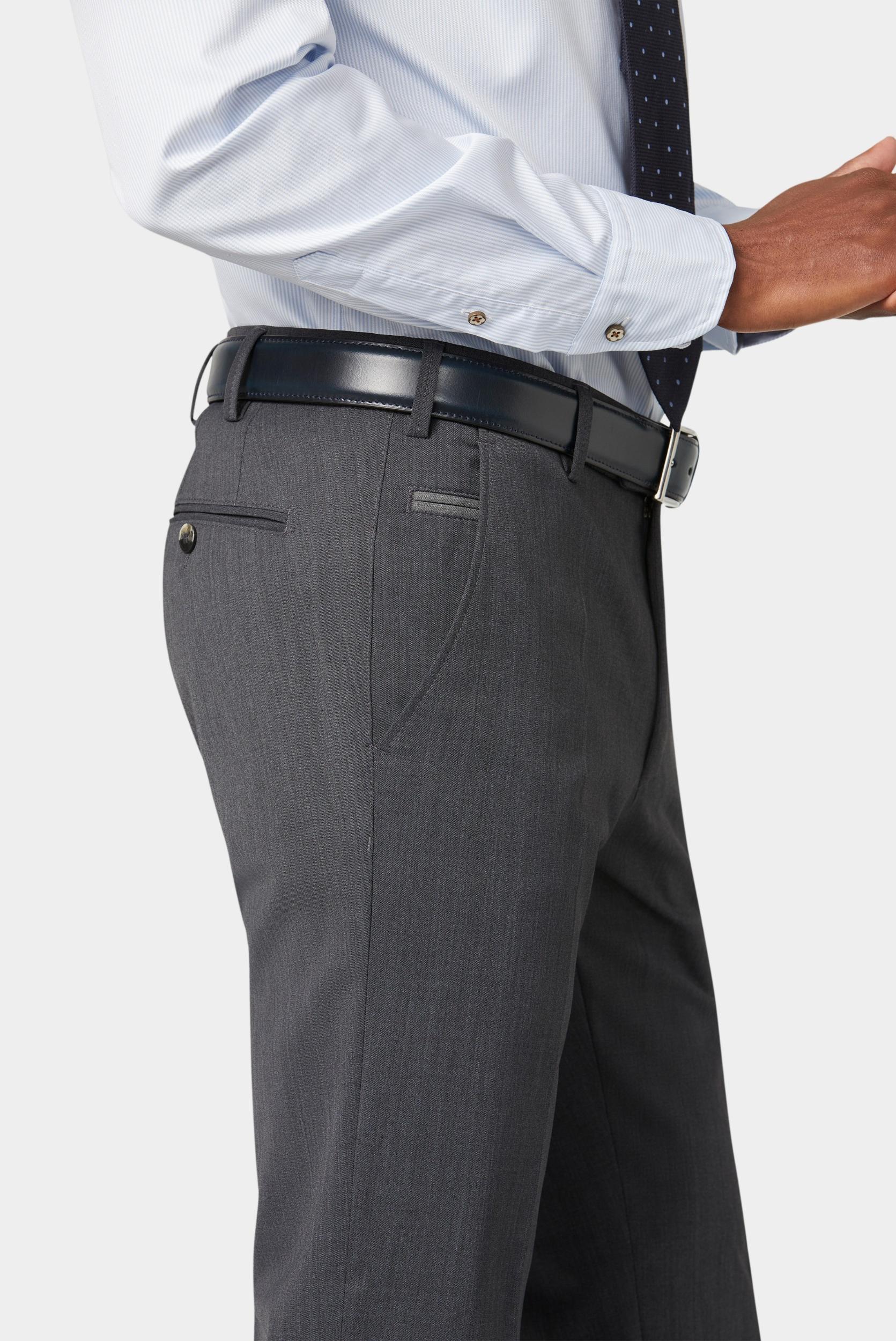 Meyer Wollen Pantalon Grijs pantalon bonn antraciet mf 1029250000/07
