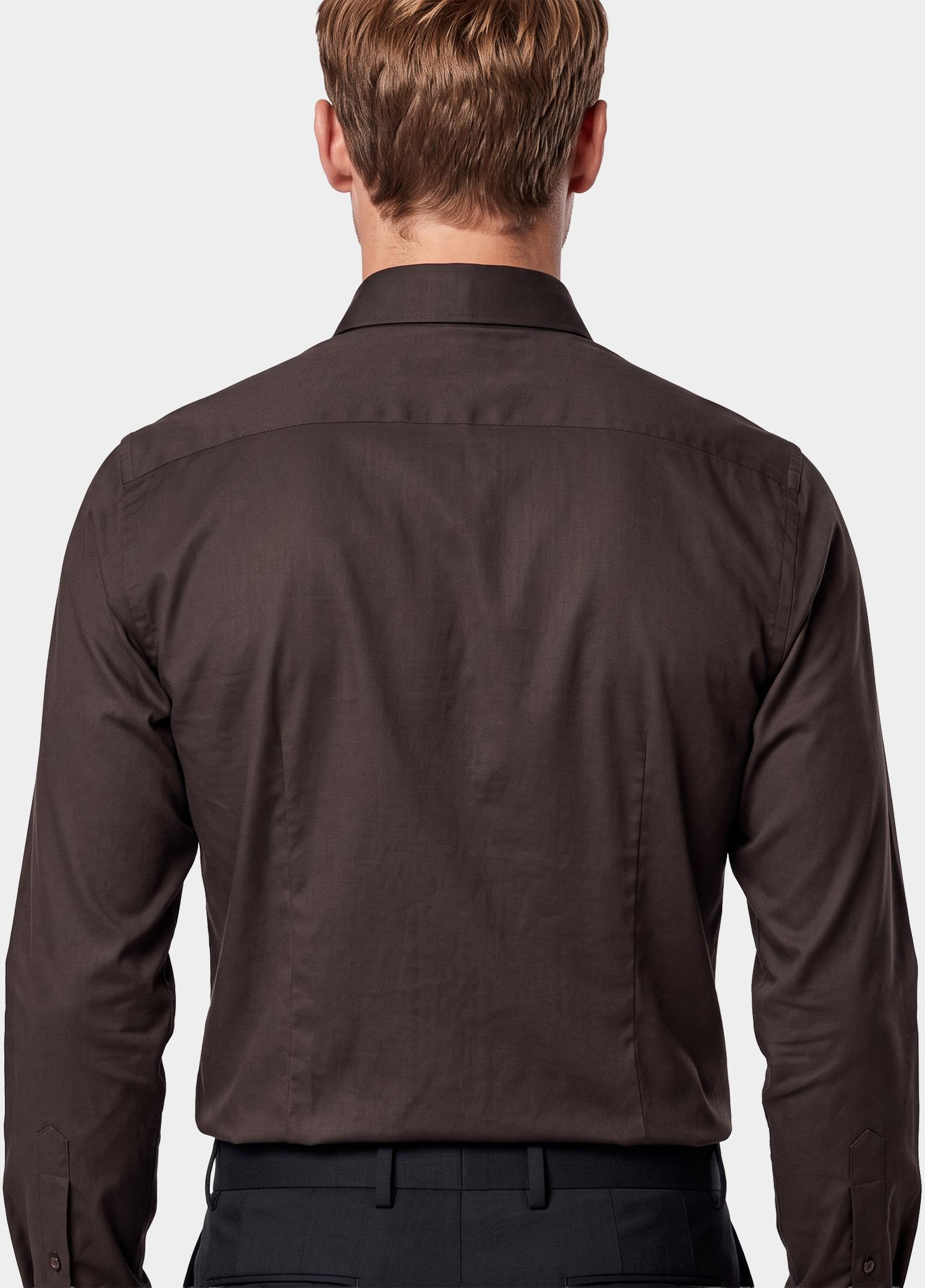 Profuomo Zakelijk overhemd heren Bruin  PPWH30026/E