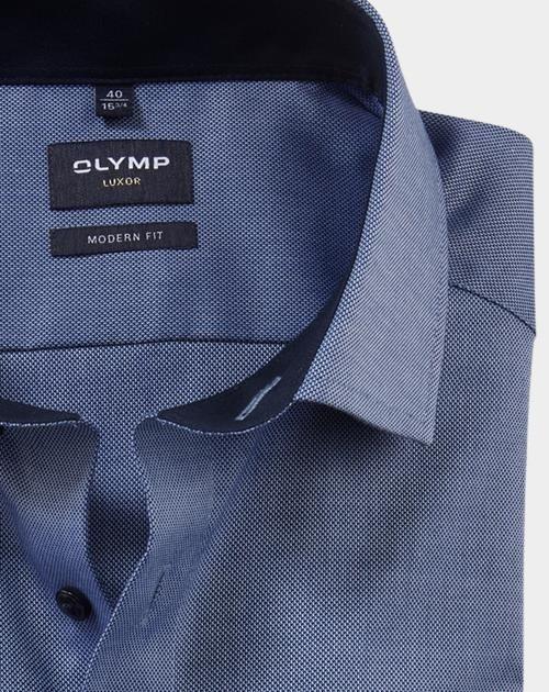Olymp Business hemd lange mouw Blauw 0400/64 Hemden 040064/18