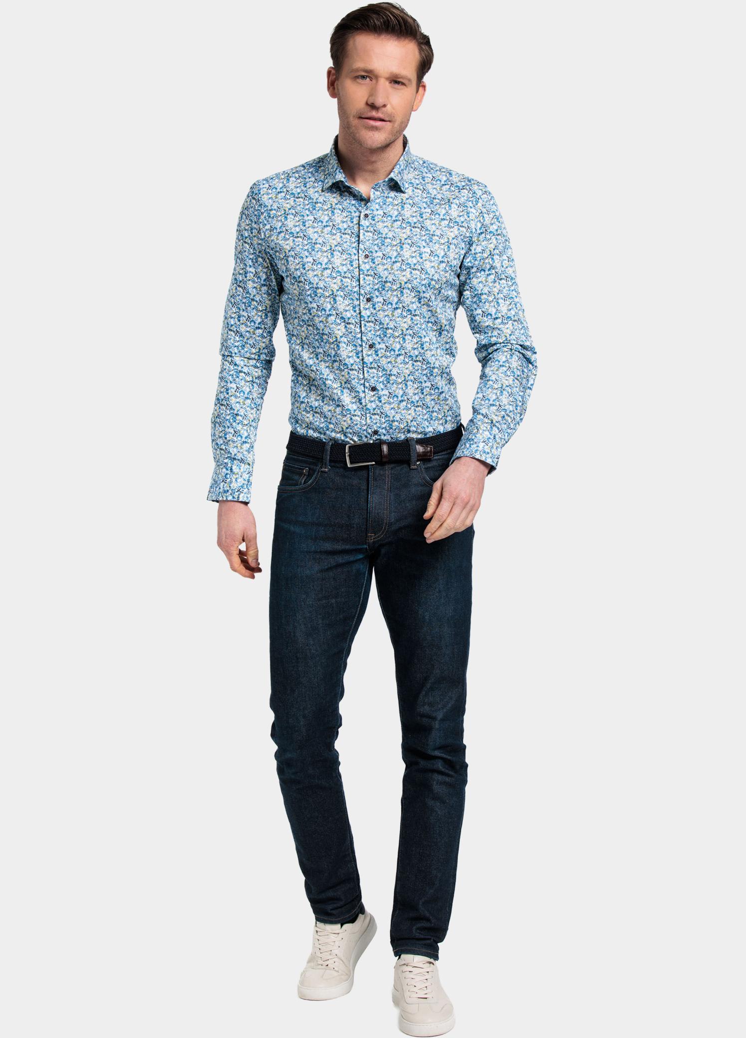 Giordano Overhemd heren Blauw Maggiore, LS Semi Cutaway Oli 417851/60