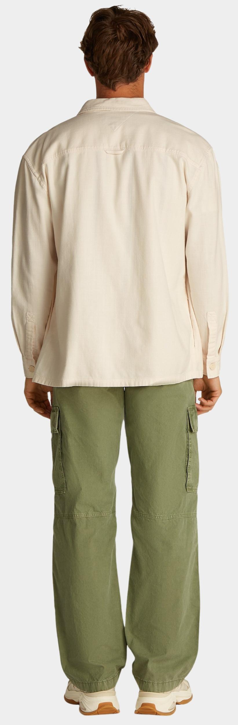 Tommy Jeans Overshirt Wit TJM COTTON SLUB LS OVERSHIRT DM0DM20874/YBH