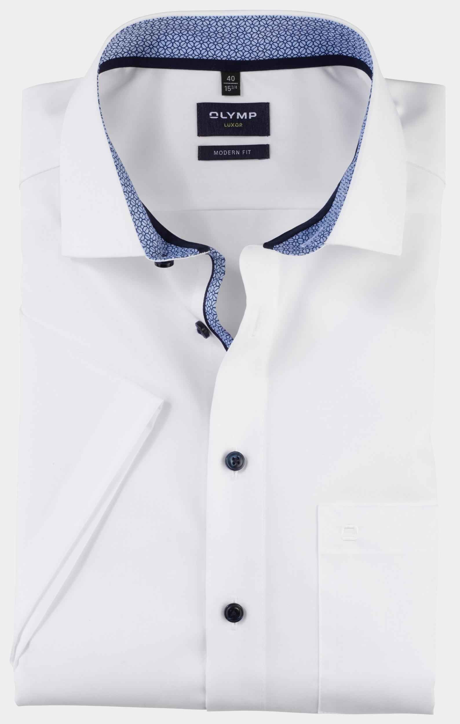 Olymp Business Hemd Korte Mouw Wit 0743 12 Hemden 074312 00 Bos Men Shop
