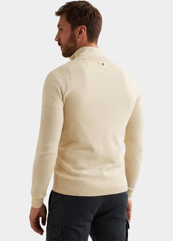 PME Legend Half Zip Beige Half zip collar cotton modal PKW2602328/7013