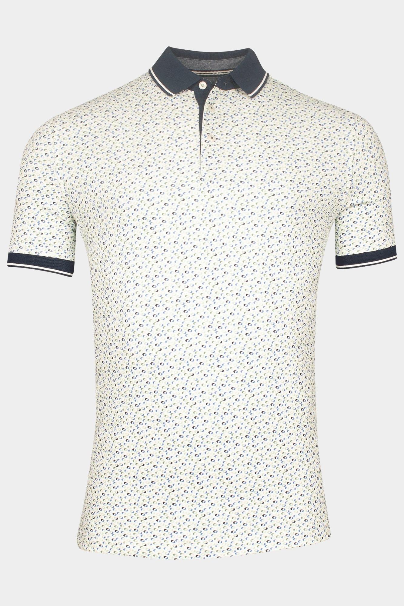 Baileys Polo korte mouw Groen Poloshirt Pique all over prin 515229/72