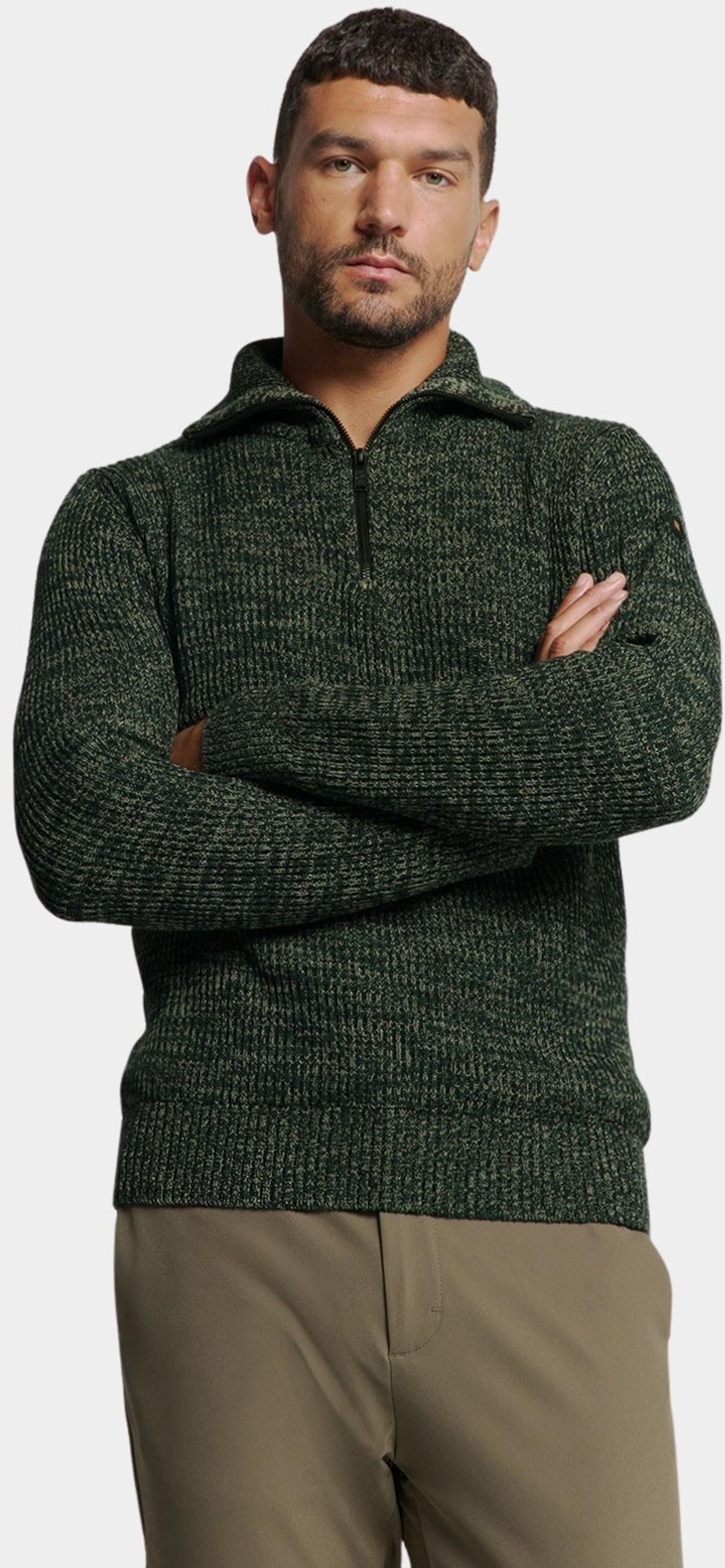 No Excess Pullover Groen Pullover Half Zipper High Nec 25230926/052