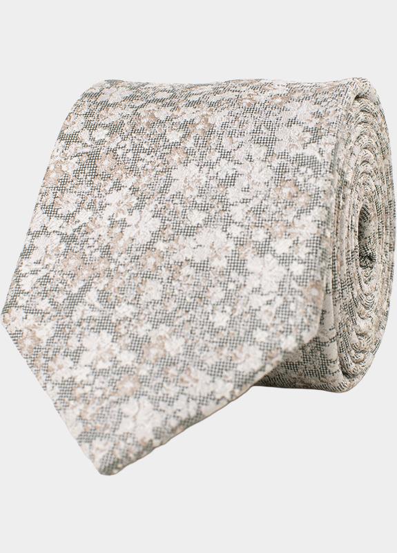 Tresanti Stropdas Groen GLAUCO with field flowers TRTIKA470/900