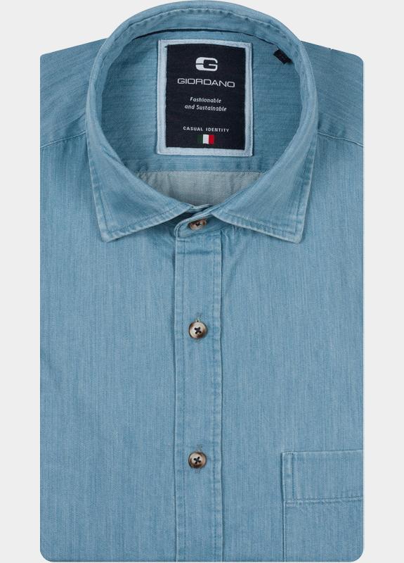 Giordano Overhemd heren Blauw Verona long Sleeve Button Dow 617015/60