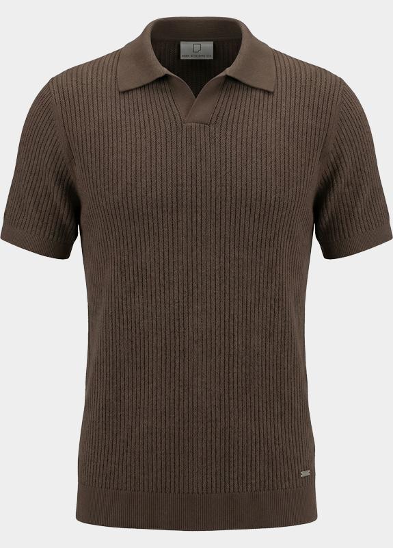 Born With Appetite Polo heren Bruin Richard Knitted Polo Ss Halfz BWA26106RI21/2002
