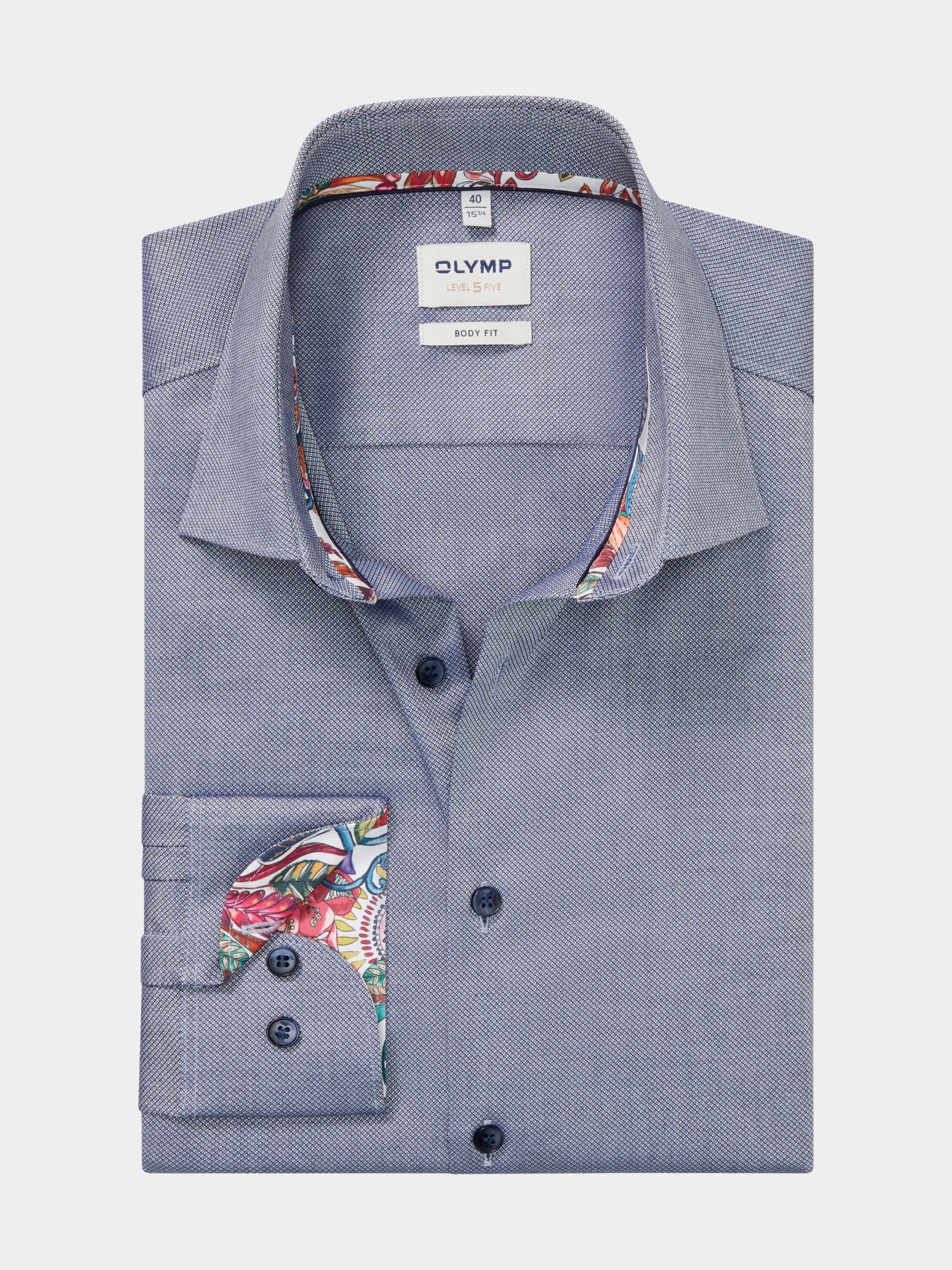 Olymp Overhemd extra lange mouw Blauw Level Five 204089/18