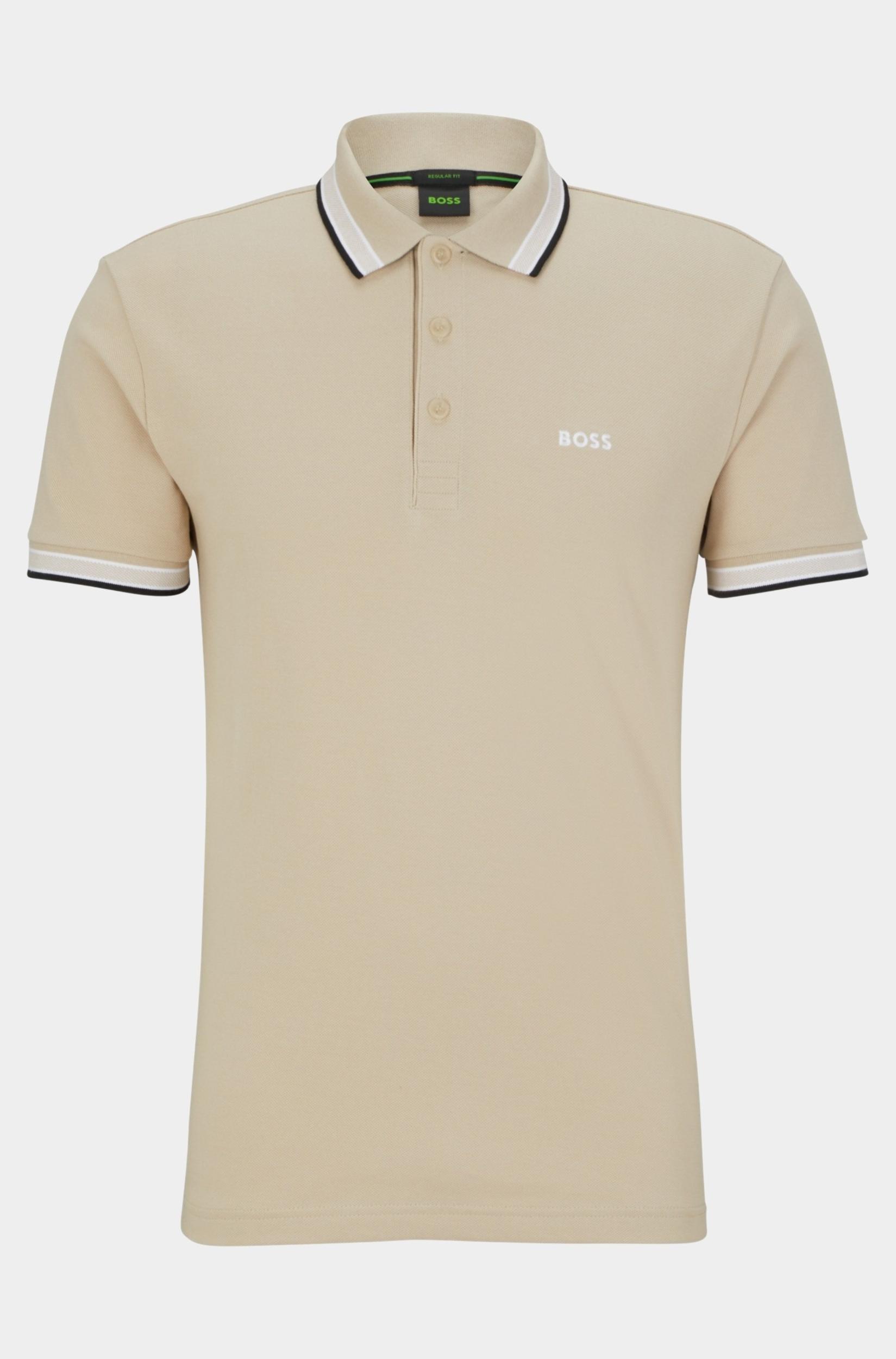BOSS Green Polo korte mouw Beige Paddy 10241663 01 50468983/269