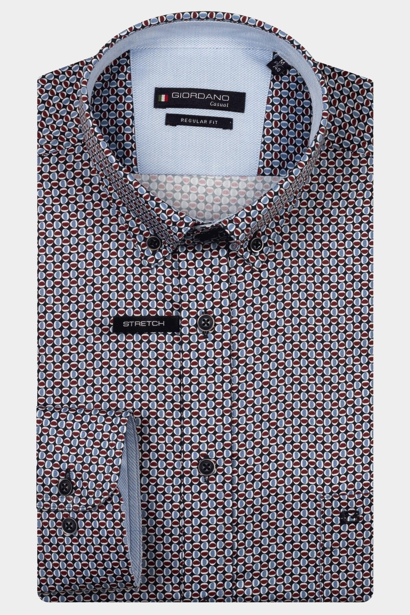 Giordano Casual hemd lange mouw Paars Ivy long sleeve button down S 527027/40
