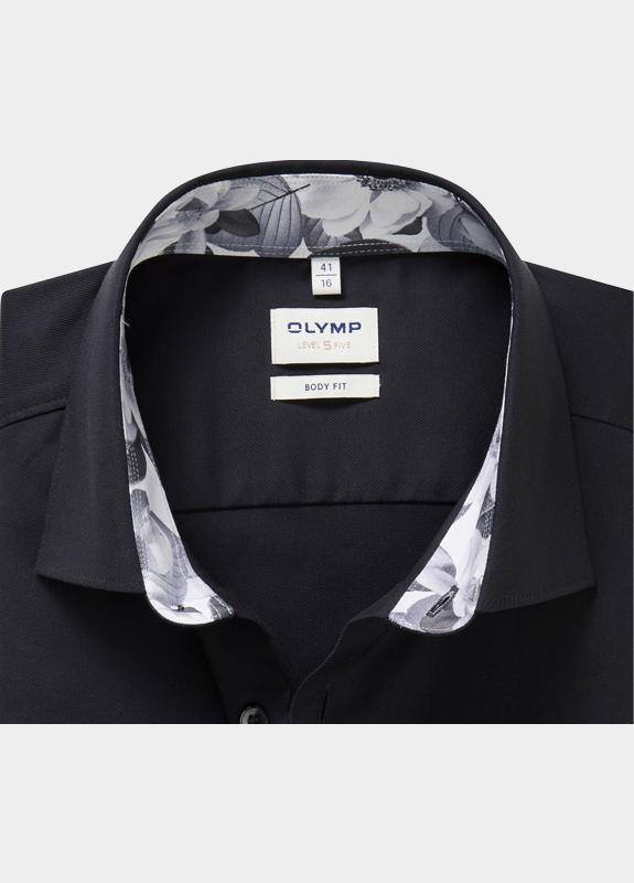 Olymp Zakelijk overhemd heren Zwart Level Five 216014/68