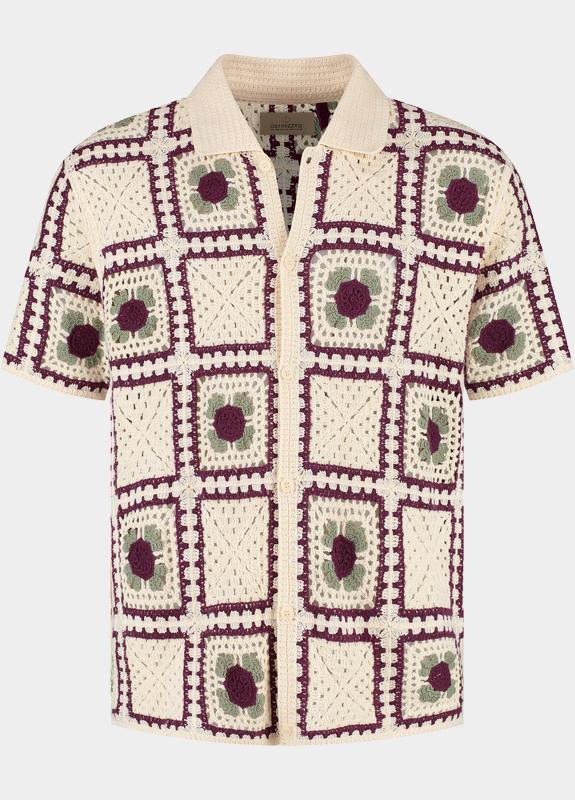 Dstrezzed Overhemd heren Beige DS_Shane Crochet Shirt 421162/107