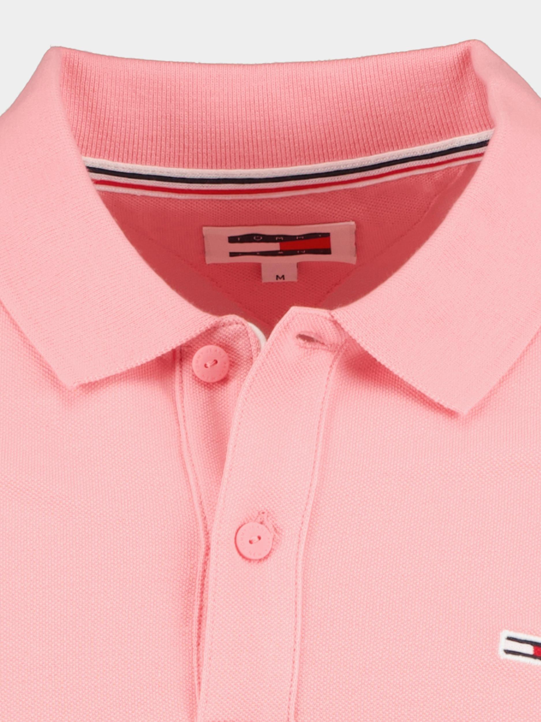 Tommy Jeans Polo korte mouw Roze Slim Placket Polo DM0DM18312/TIC