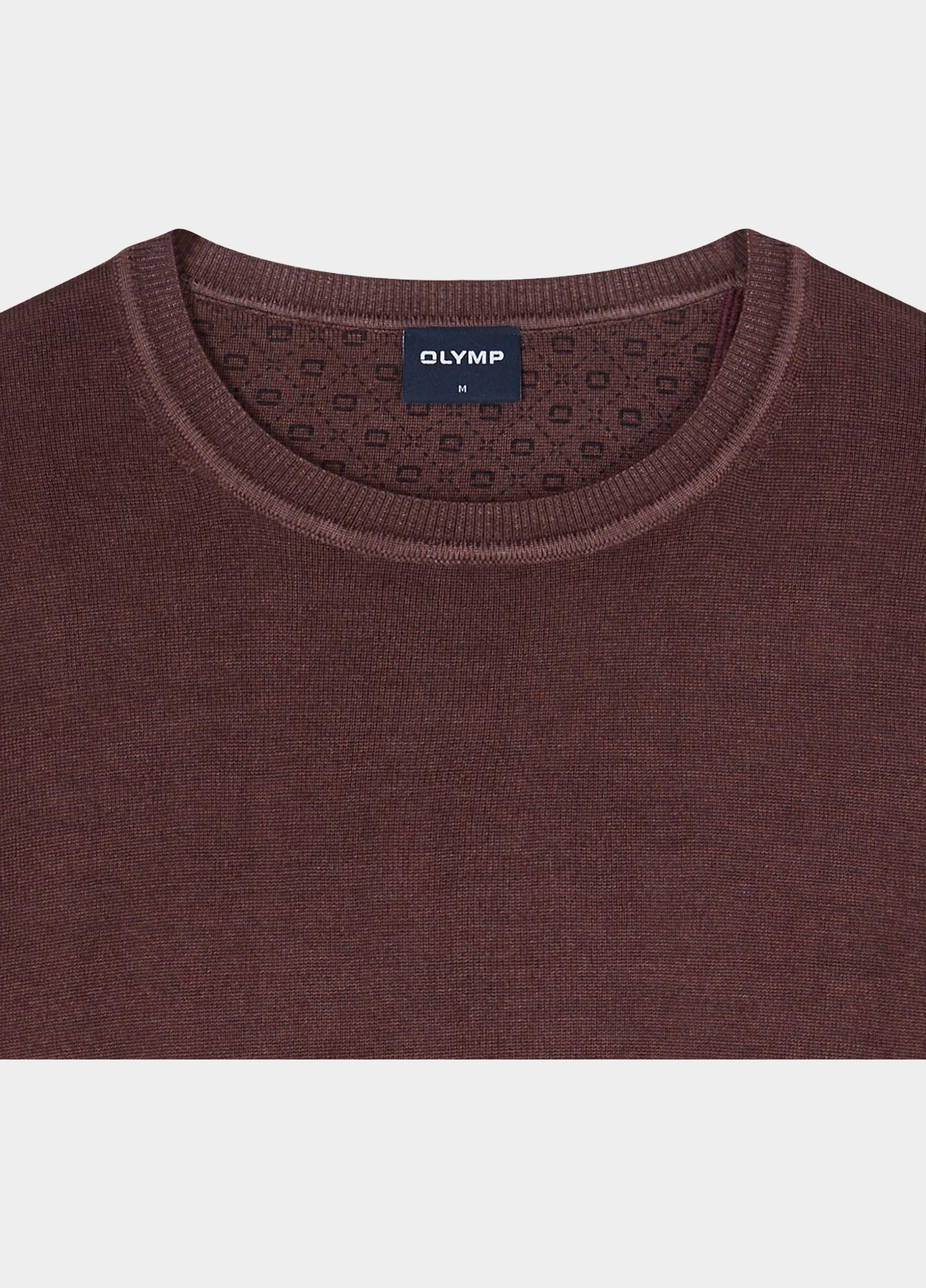 Olymp Pullover heren Rood Rundhals Strick 534065/37