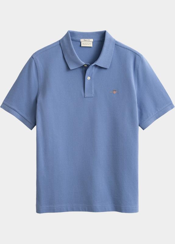 Gant Polo heren Blauw Regular Fit Shield piqué polo 2210/430