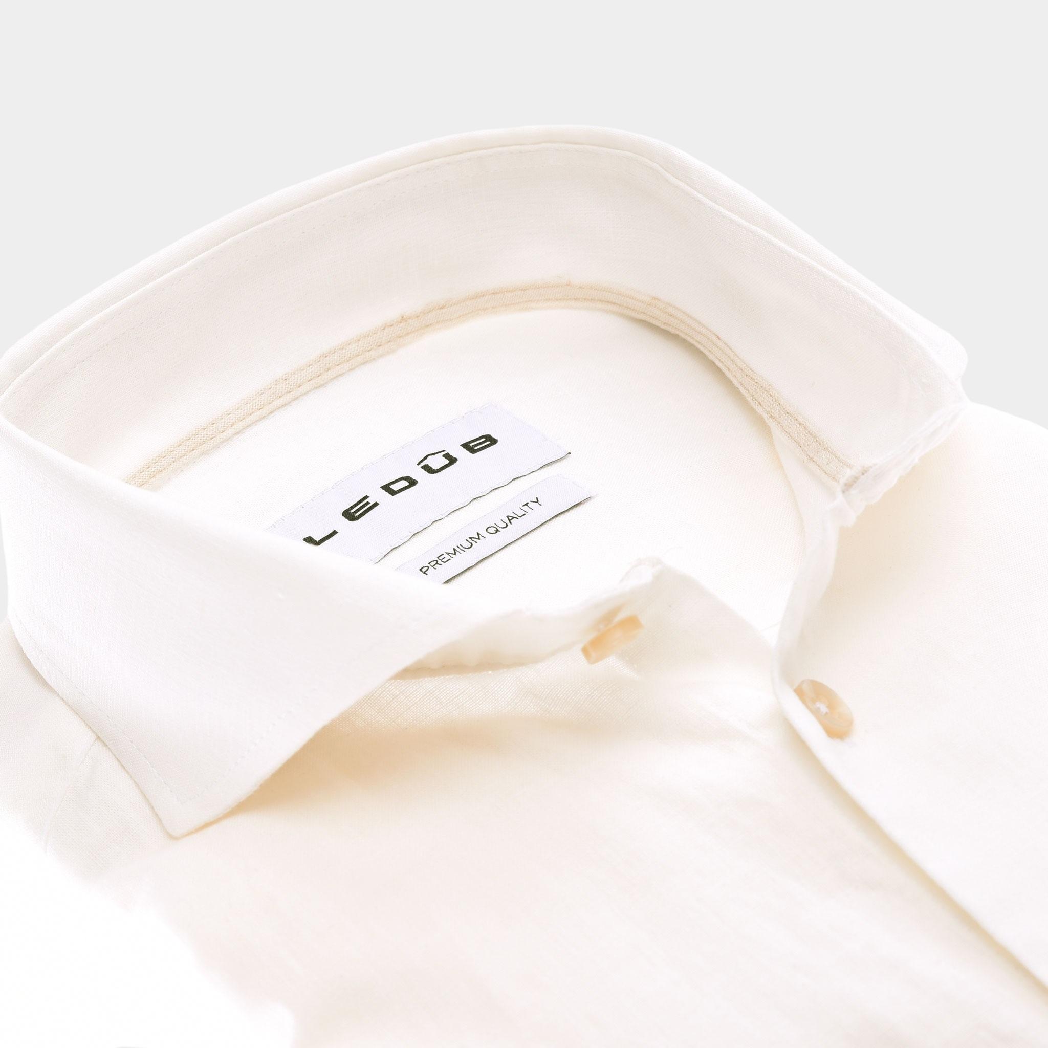 Ledub Business hemd lange mouw Beige  0142951/920-620-000