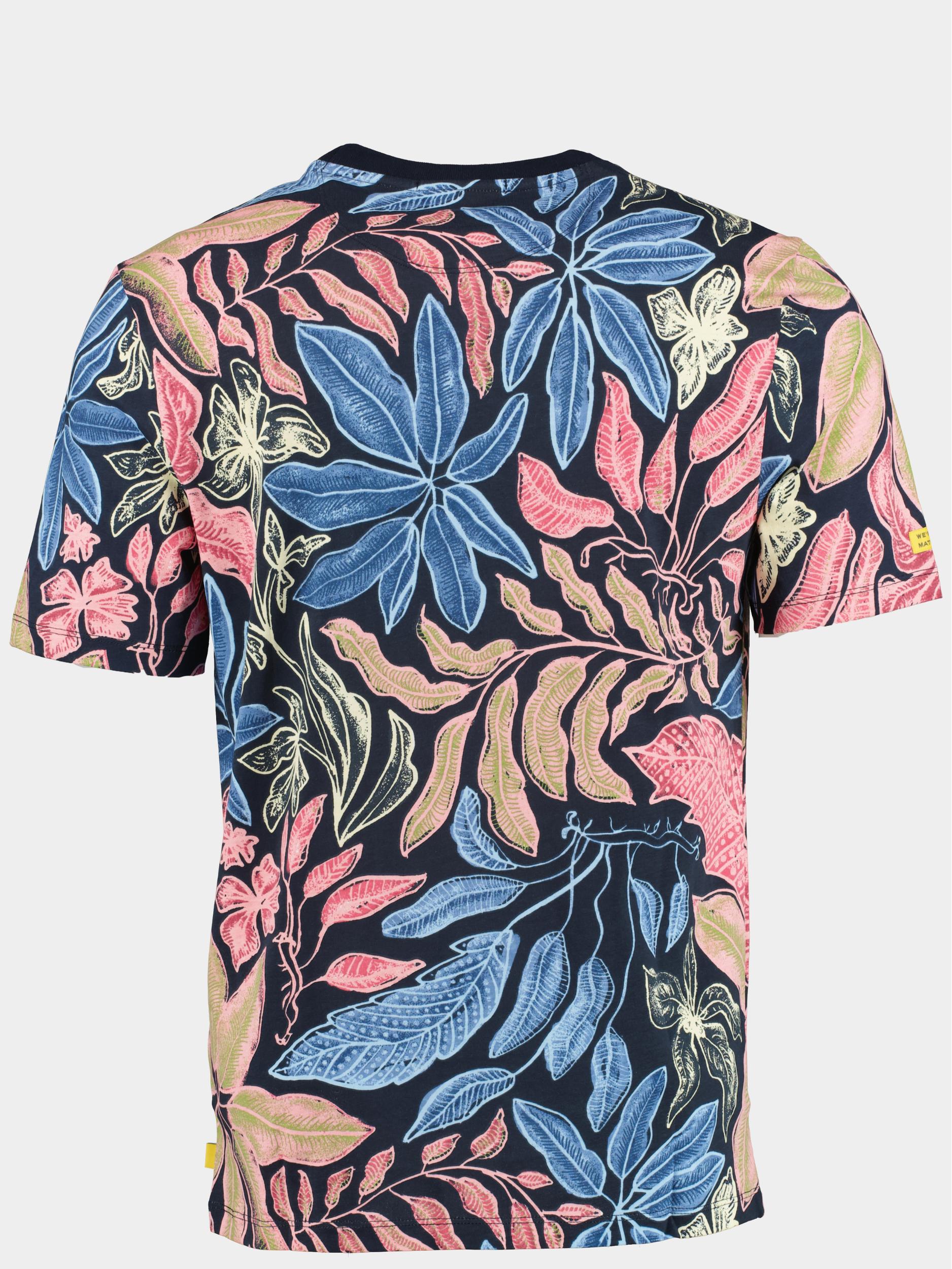 Scotch & Soda T-shirt korte mouw Blauw Big AOP T-shirt 173036/6460