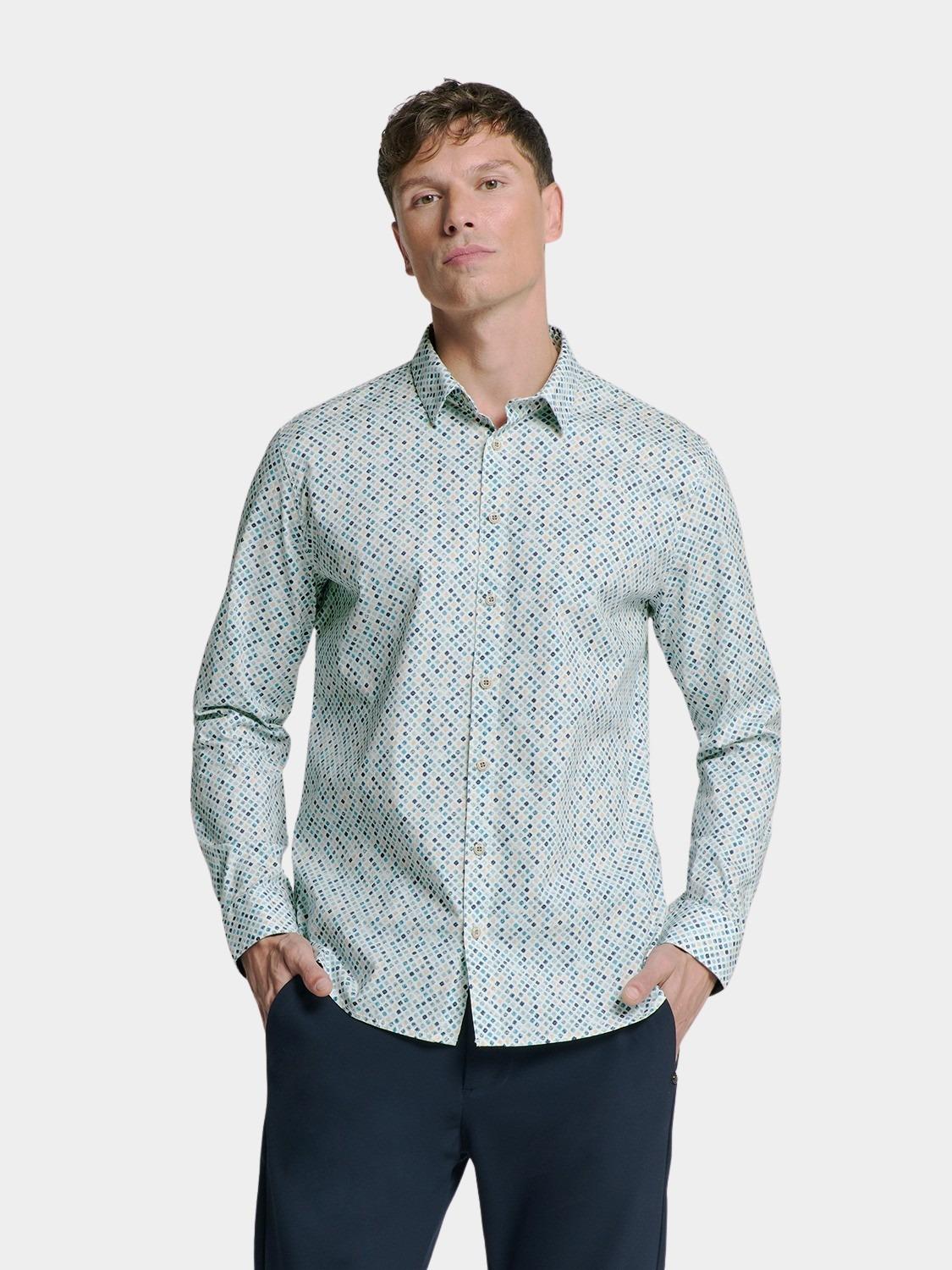 No Excess Casual hemd lange mouw Blauw  27430108/039