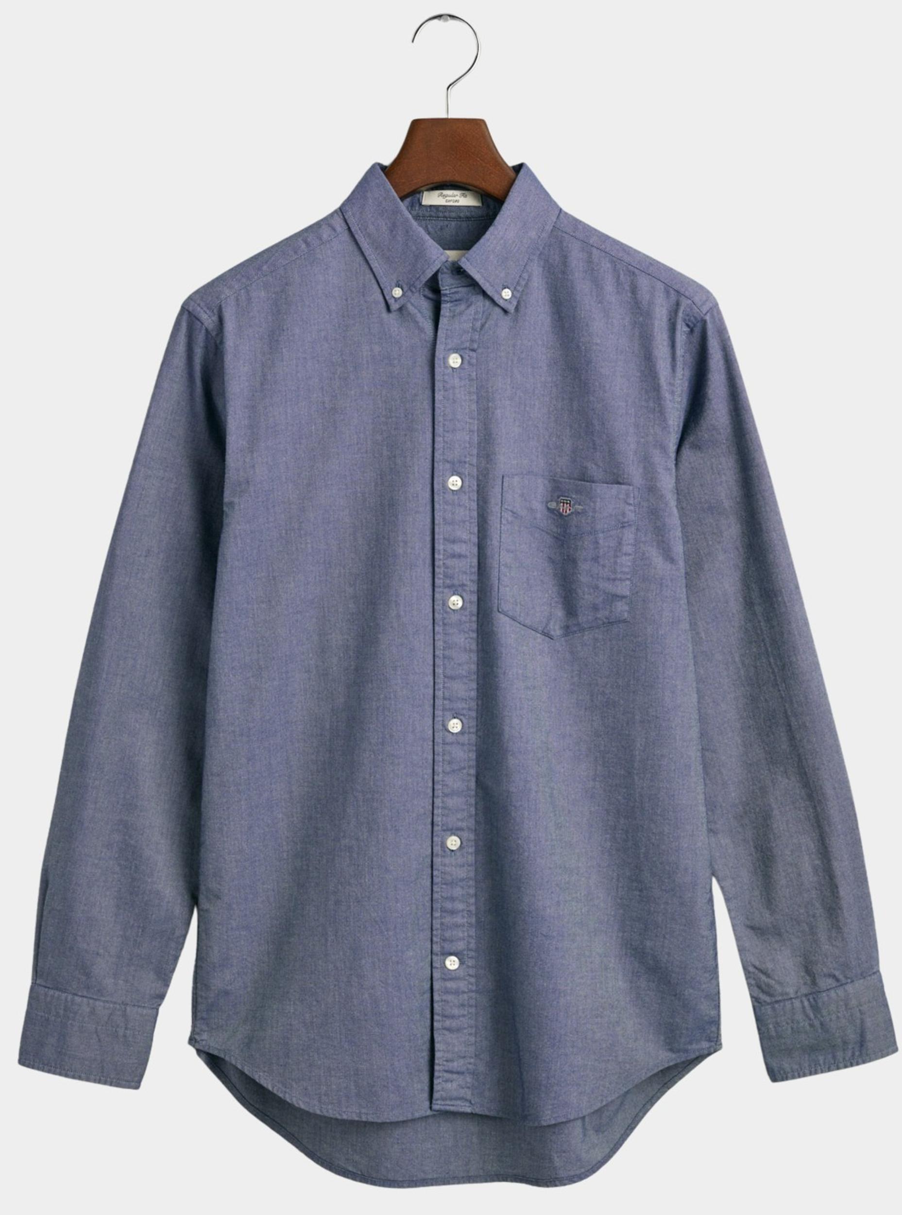 Gant Casual hemd lange mouw Blauw Regular Fit Oxford 3000200/423