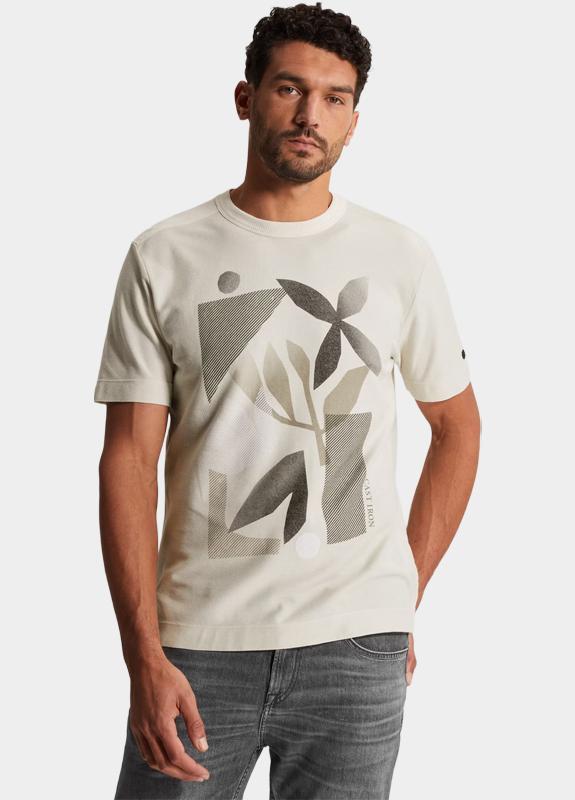 Cast Iron T-shirt korte mouw Wit Short sleeve r-neck regular f CTSS2602509/7178