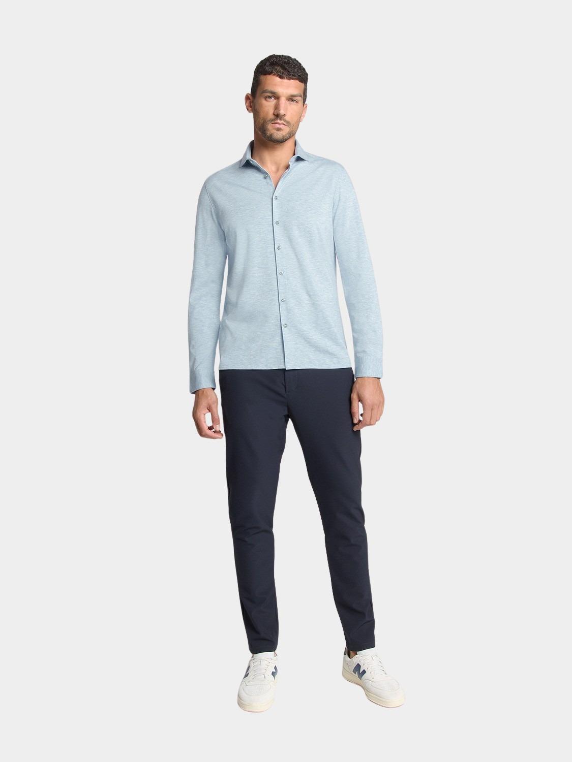 No Excess Casual hemd lange mouw Blauw  N4180/138