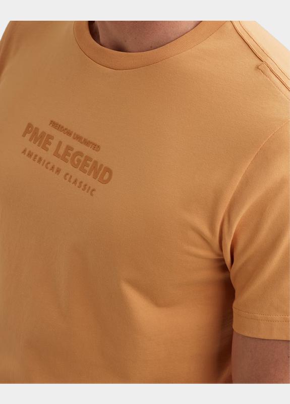 PME Legend T-shirt korte mouw Geel Short sleeve r-neck cotton el PTSS2605584/2015