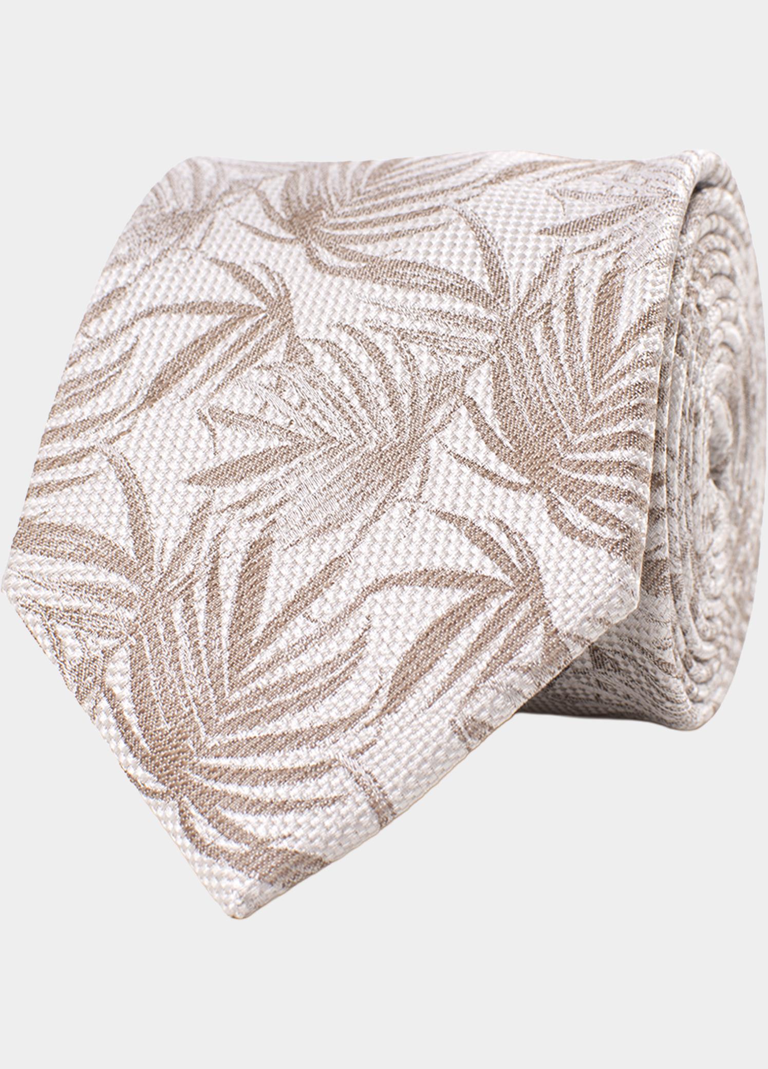 Tresanti Stropdas Beige Gilberto with big palm TRTIKA461/101