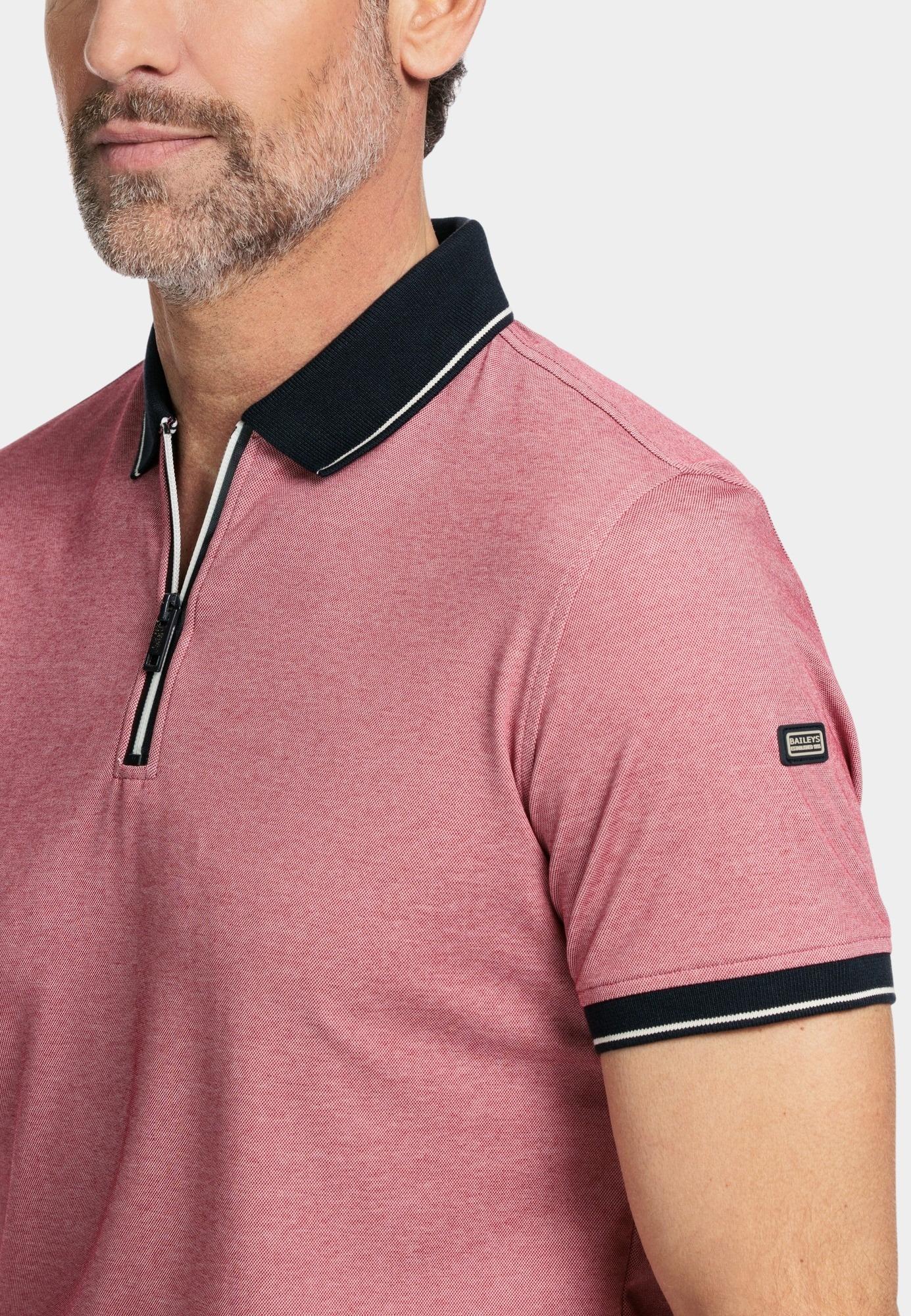 Baileys Polo korte mouw Roze Poloshirt 2-tone Oxford 415219/31