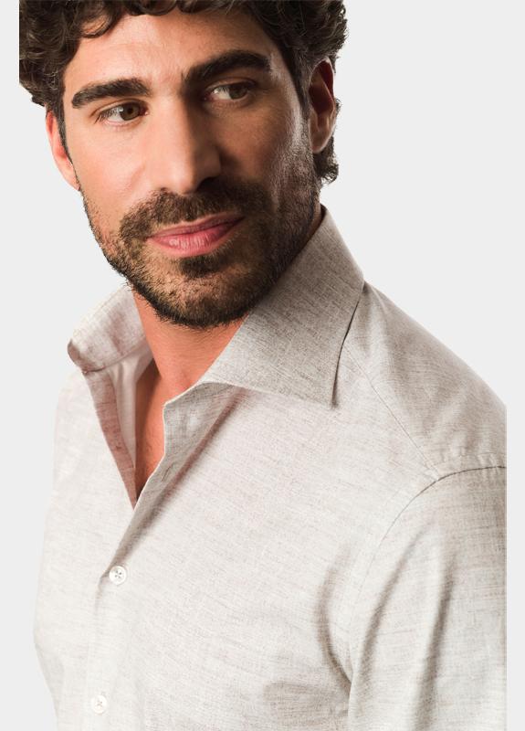 Ledub Business hemd lange mouw Bruin  0143315/620-000-000