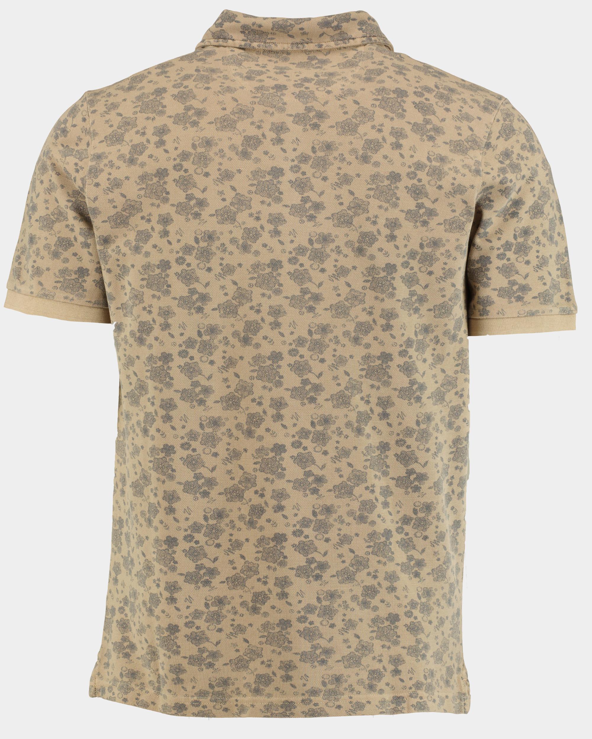 Bos Polo korte mouw Bruin Polo print 2823425/606 Coloniale