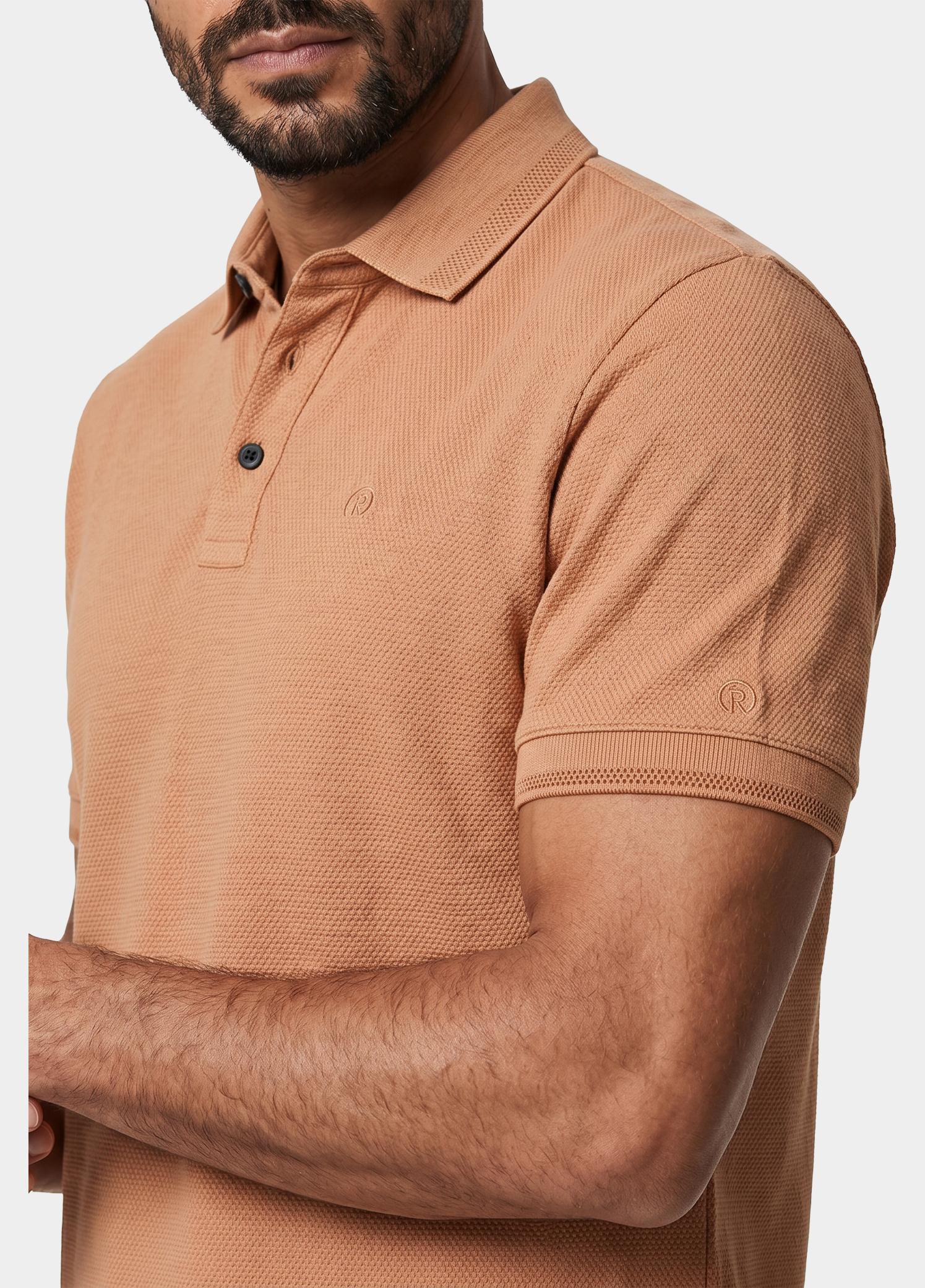 Cast Iron Polo heren Bruin Short sleeve polo slim fit po CPSS2606864/8136