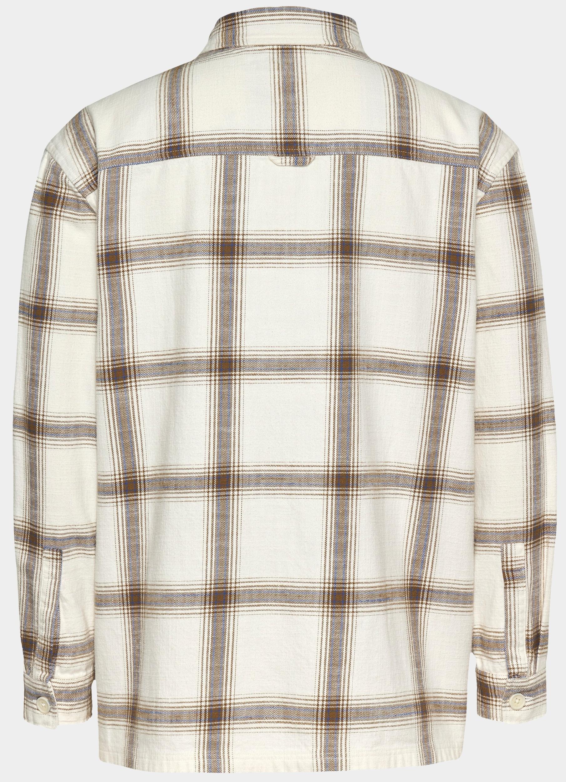 Tommy Jeans Overshirt Wit TJM COTTON SLUB CHECK OVERSHI DM0DM21343/YBH
