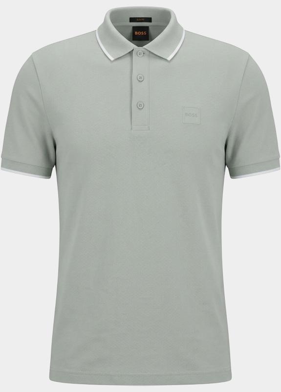 BOSS Orange Polo heren Grijs Passertip 10256683 01 50507699/043