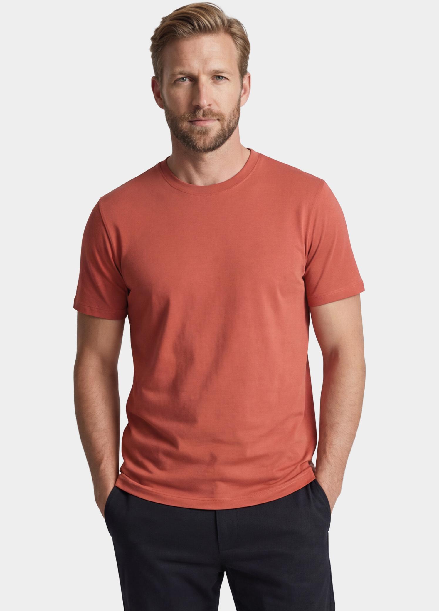 Giordano T-shirt heren Rood Luca T-shirt Liquid Cotton - 615078/30
