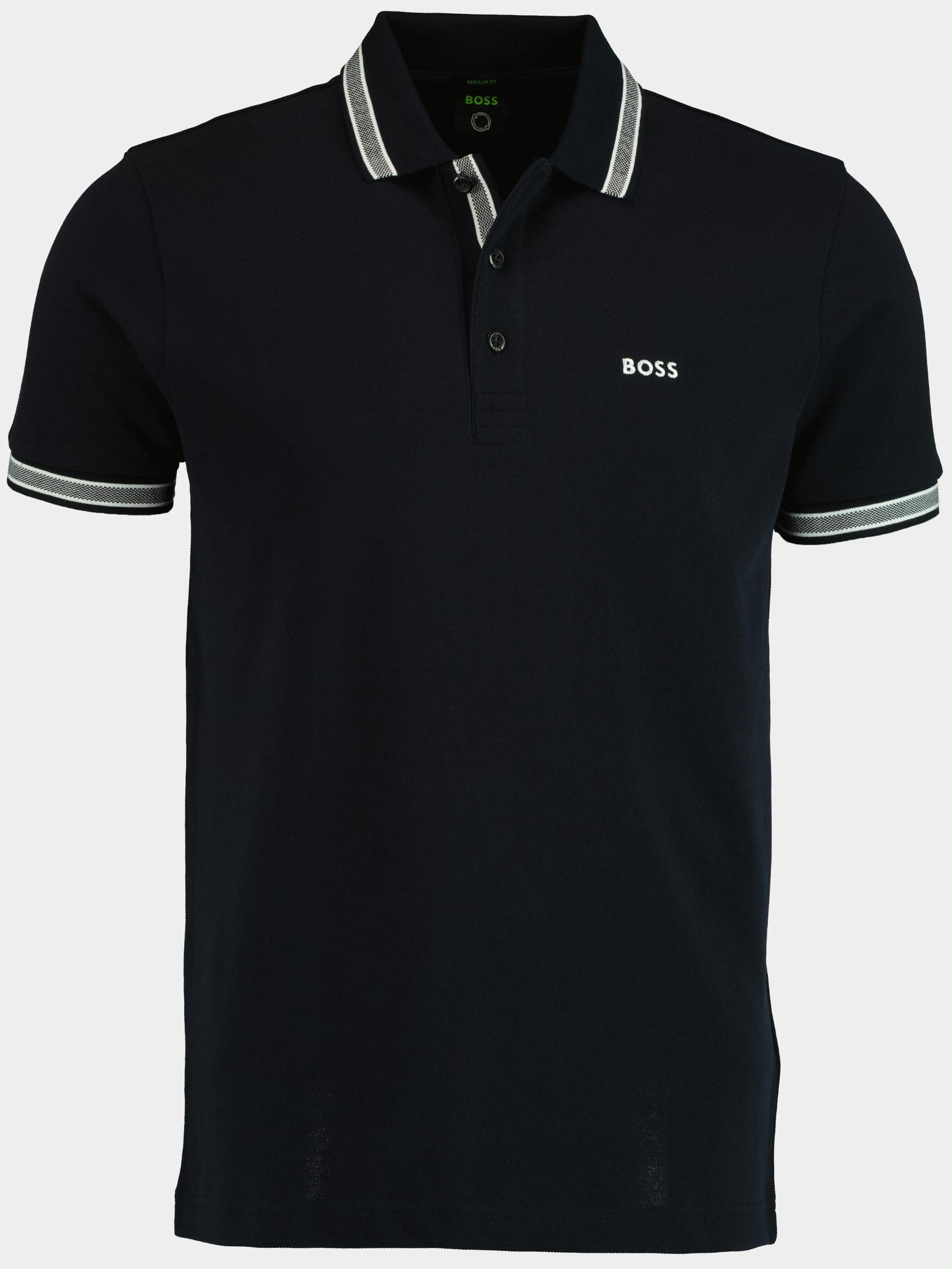 BOSS Green Polo korte mouw Blauw Paddy Curved 10241663 01 50469055/402