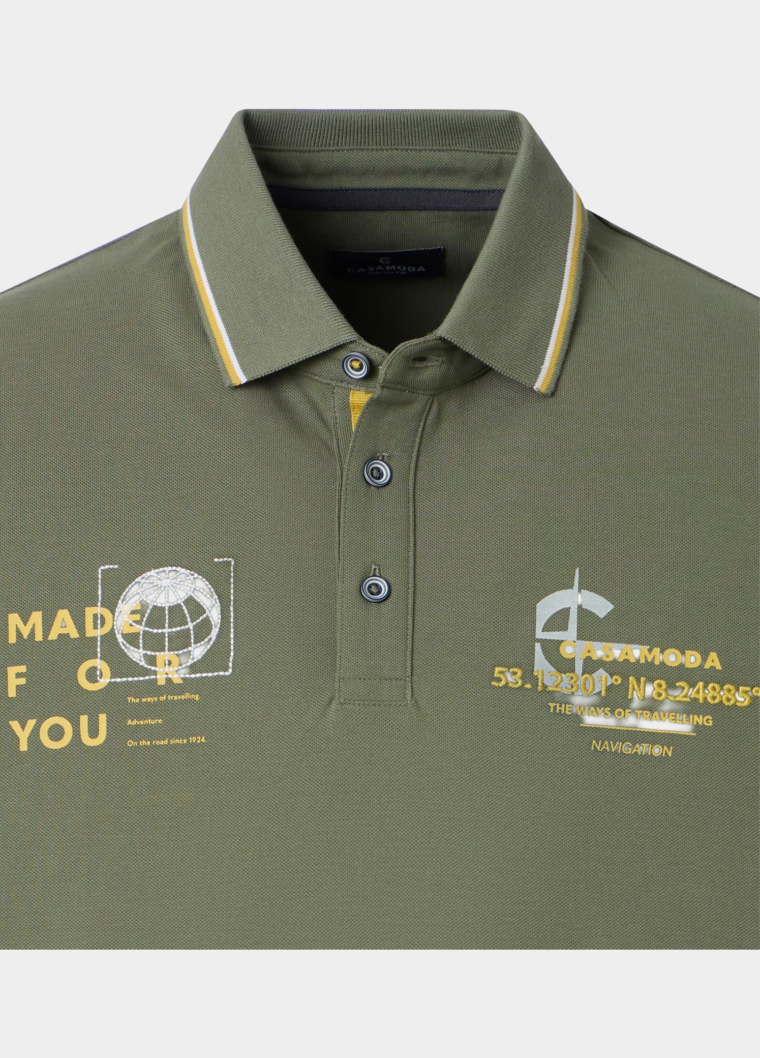 Casamoda Polo korte mouw Groen Polo 1/2 126320081/303