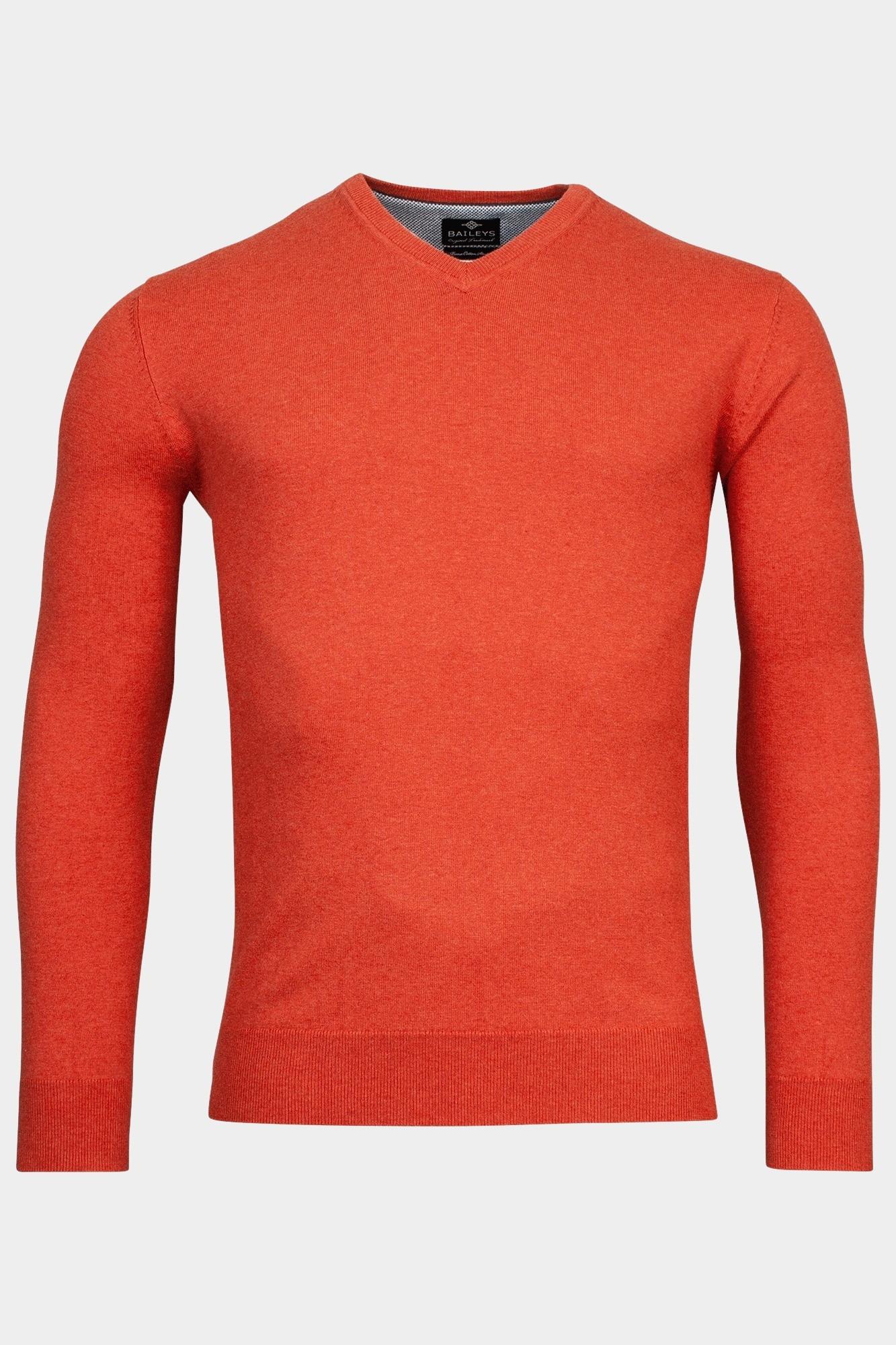 Baileys Pullover Oranje V-Neck Pullover  12gg, Single 418100CCT-3/345