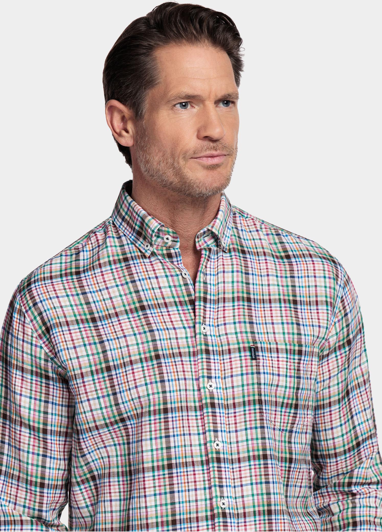Giordano Overhemd heren Rood Brando Long Sleeve Button Dow 617307/30