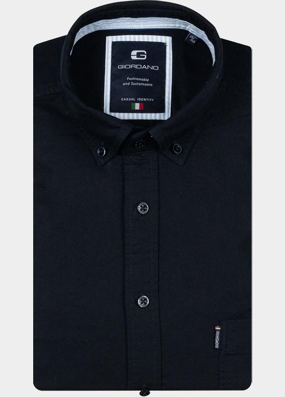 Giordano overhemd korte mouw heren Blauw Marlon Short Sleeve Button Do 616052/60