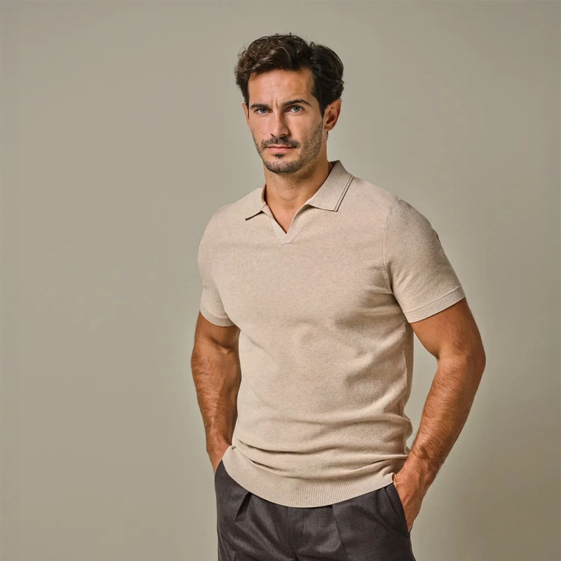 Beige polo heren Beige polo heren
