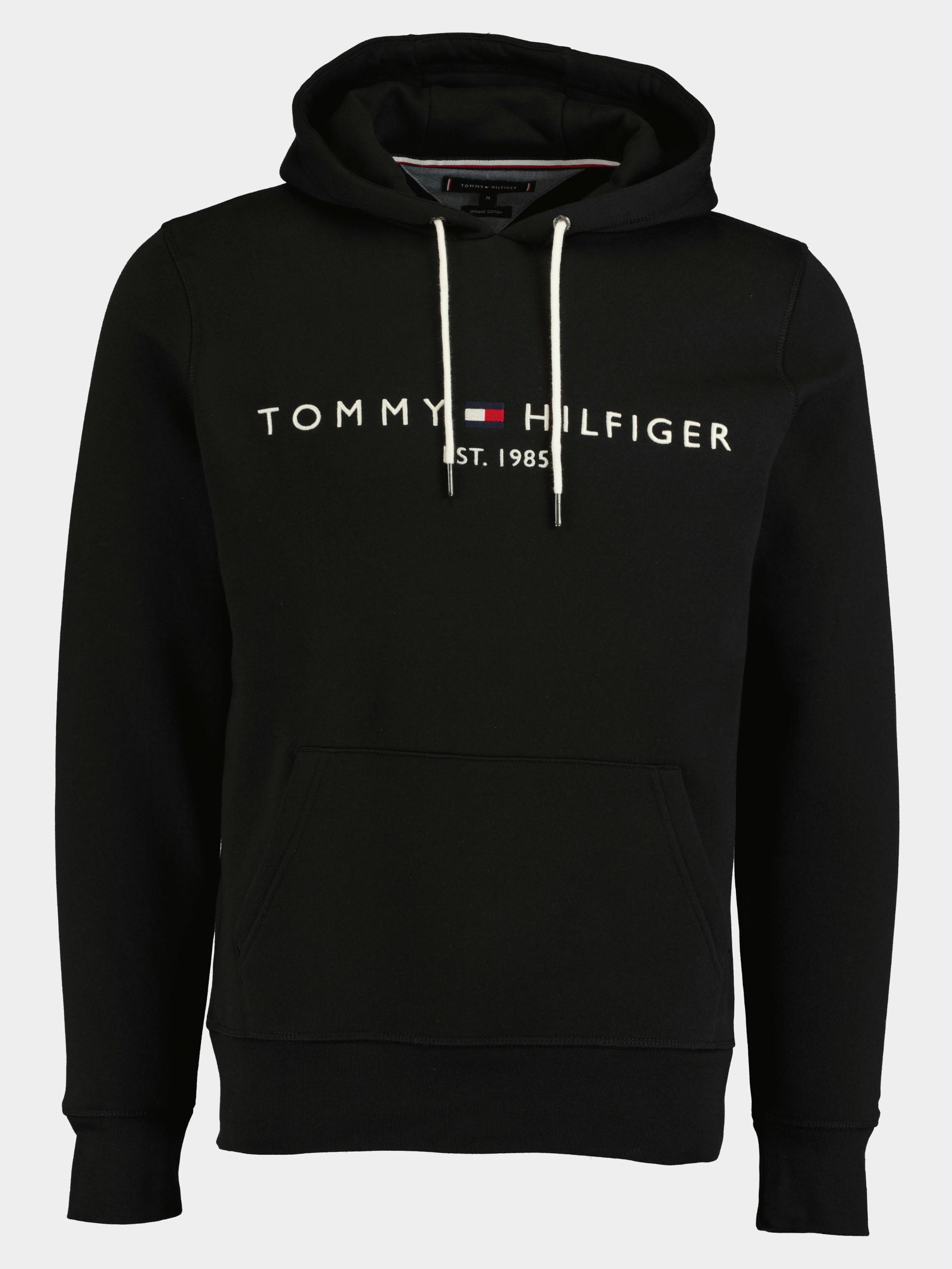 Tommy Hilfiger Sweater Zwart Tommy Logo Hoody MW0MW10752 BAS