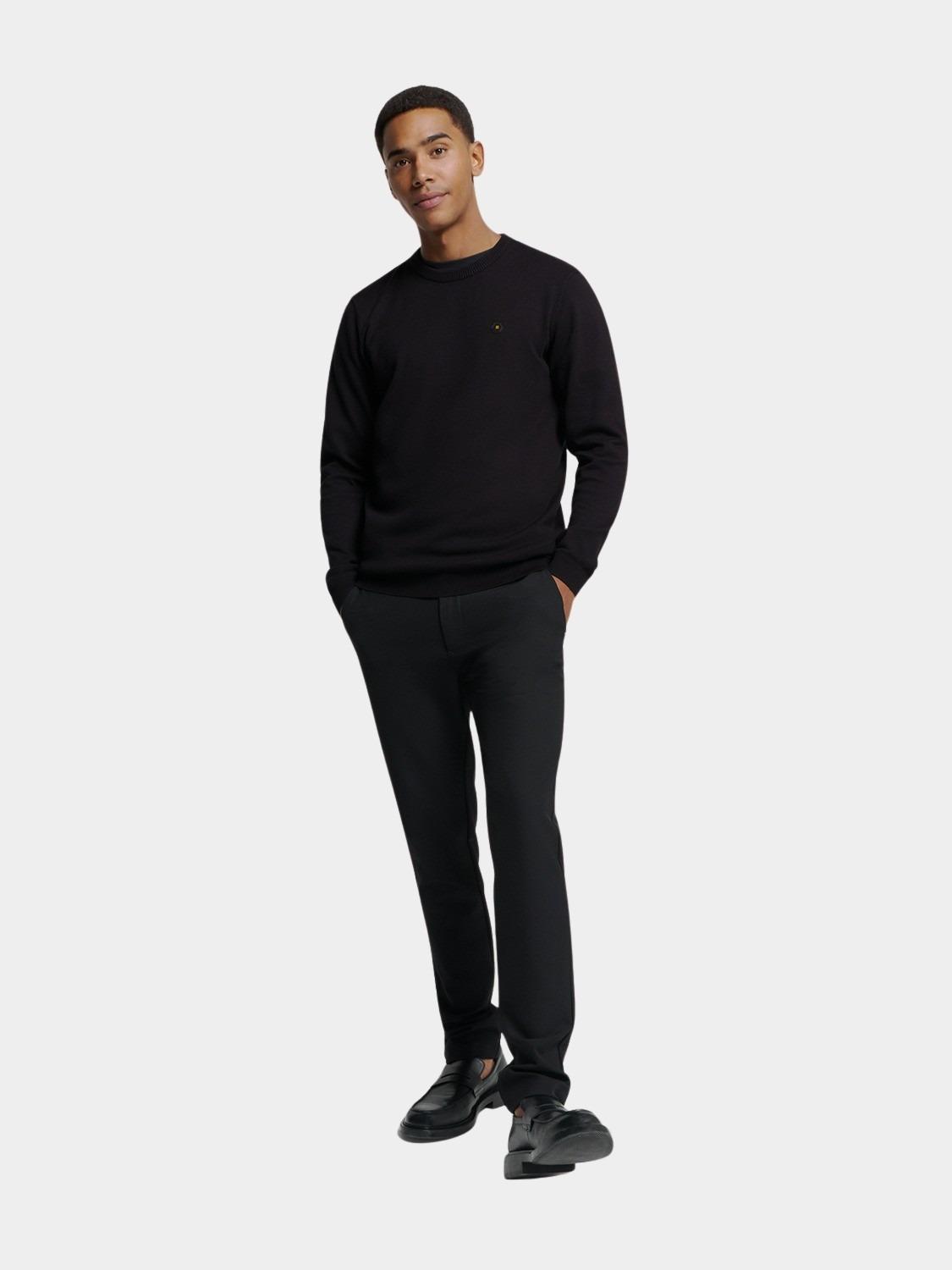 No Excess Pullover Zwart Pullover Crewneck 2 Coloured N2180/020