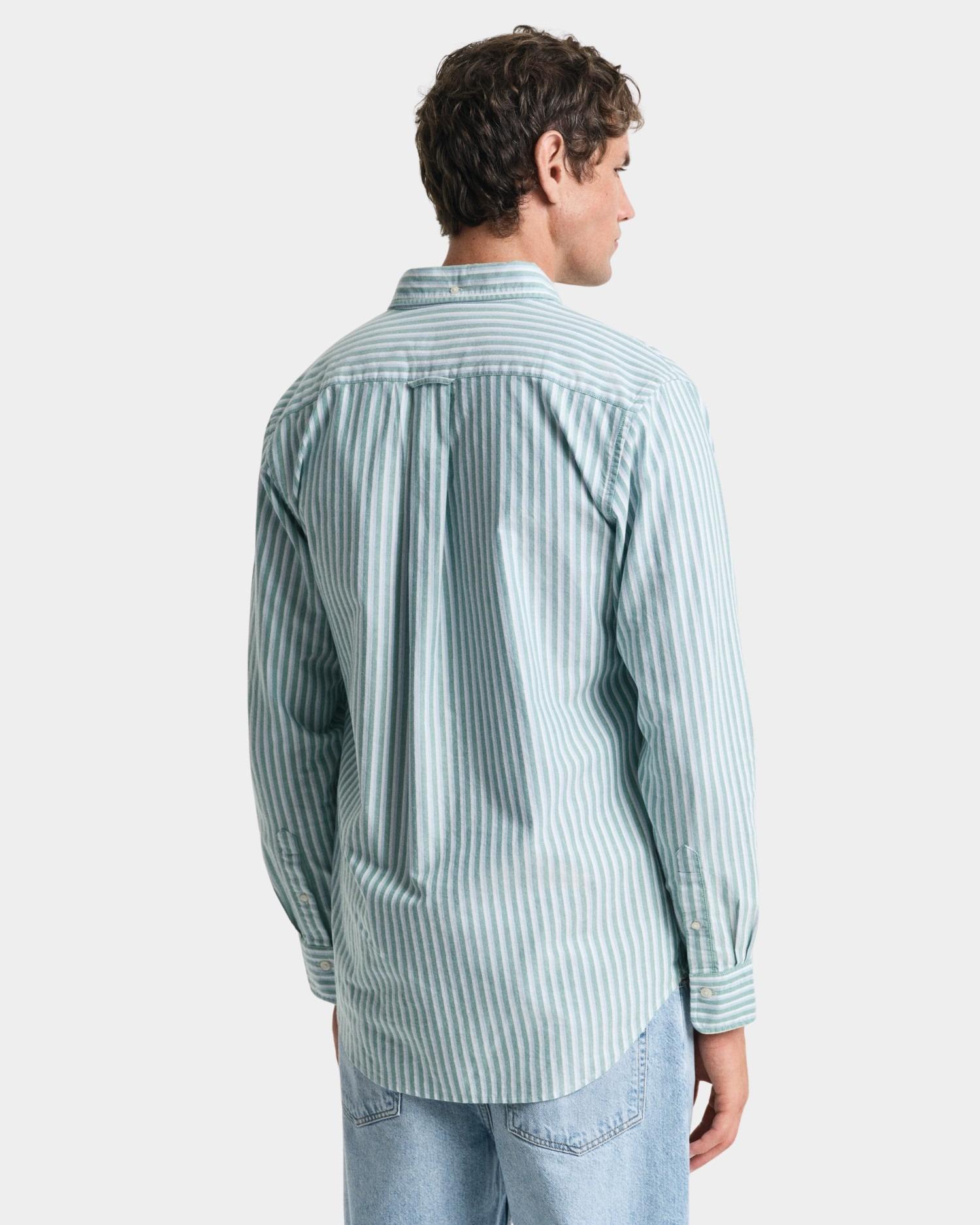 Gant Casual hemd lange mouw Groen REG CLASSIC OXFORD STRIPE SHI 3250028/322