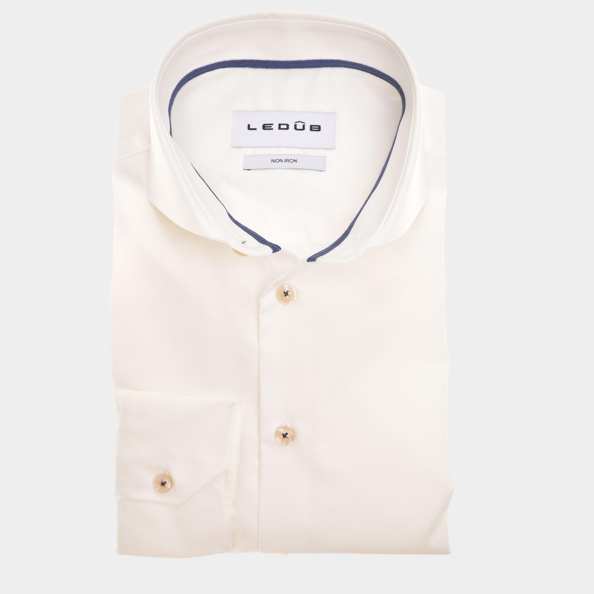 Ledub Business hemd lange mouw Beige  0142941/920-150-000