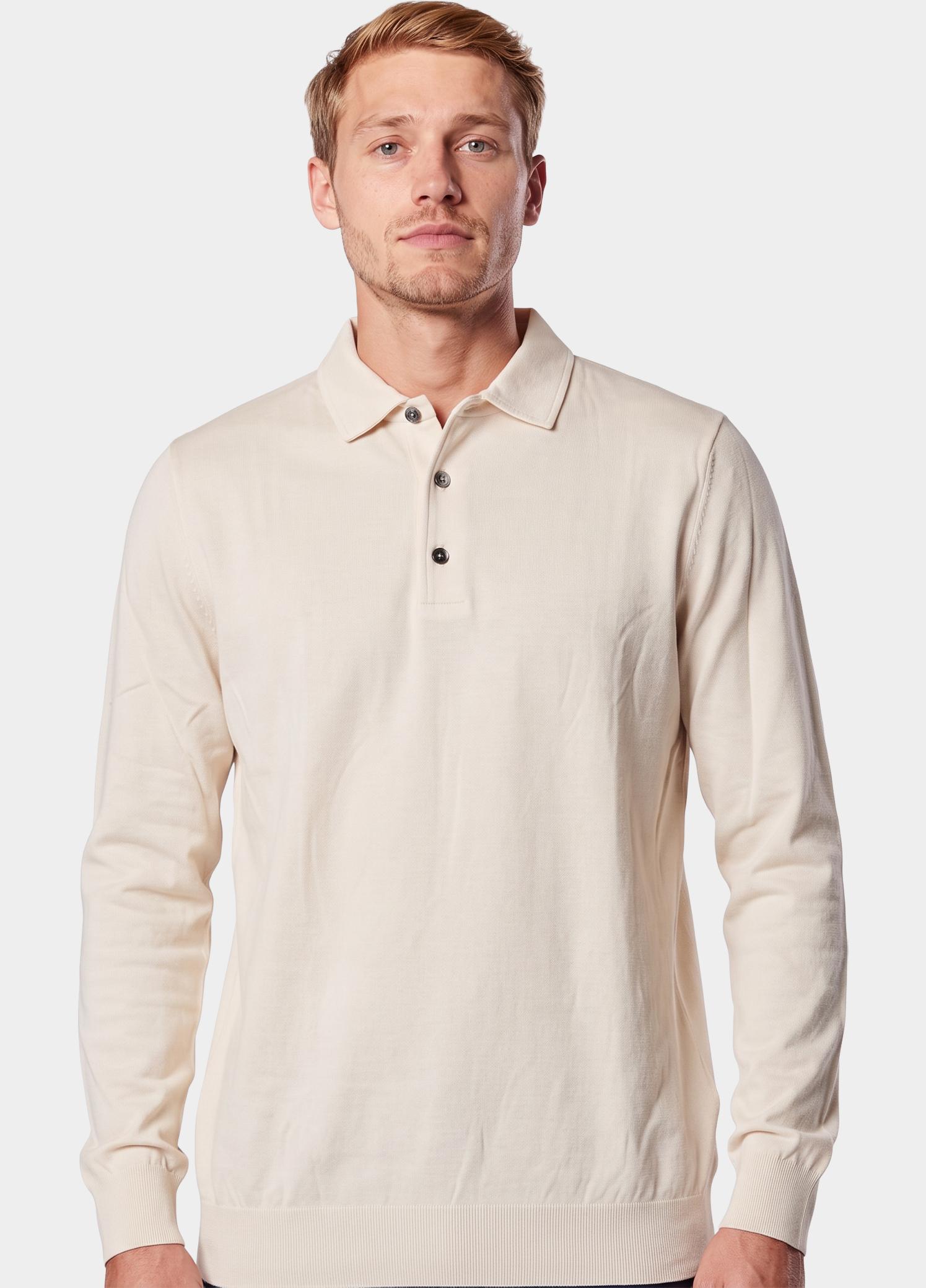 Profuomo Polo lange mouwen heren Wit  PP2J00009/D