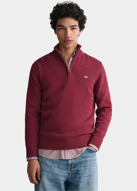 Gant Half Zip Rood CASUAL COTTON HALF ZIP 8030170/604