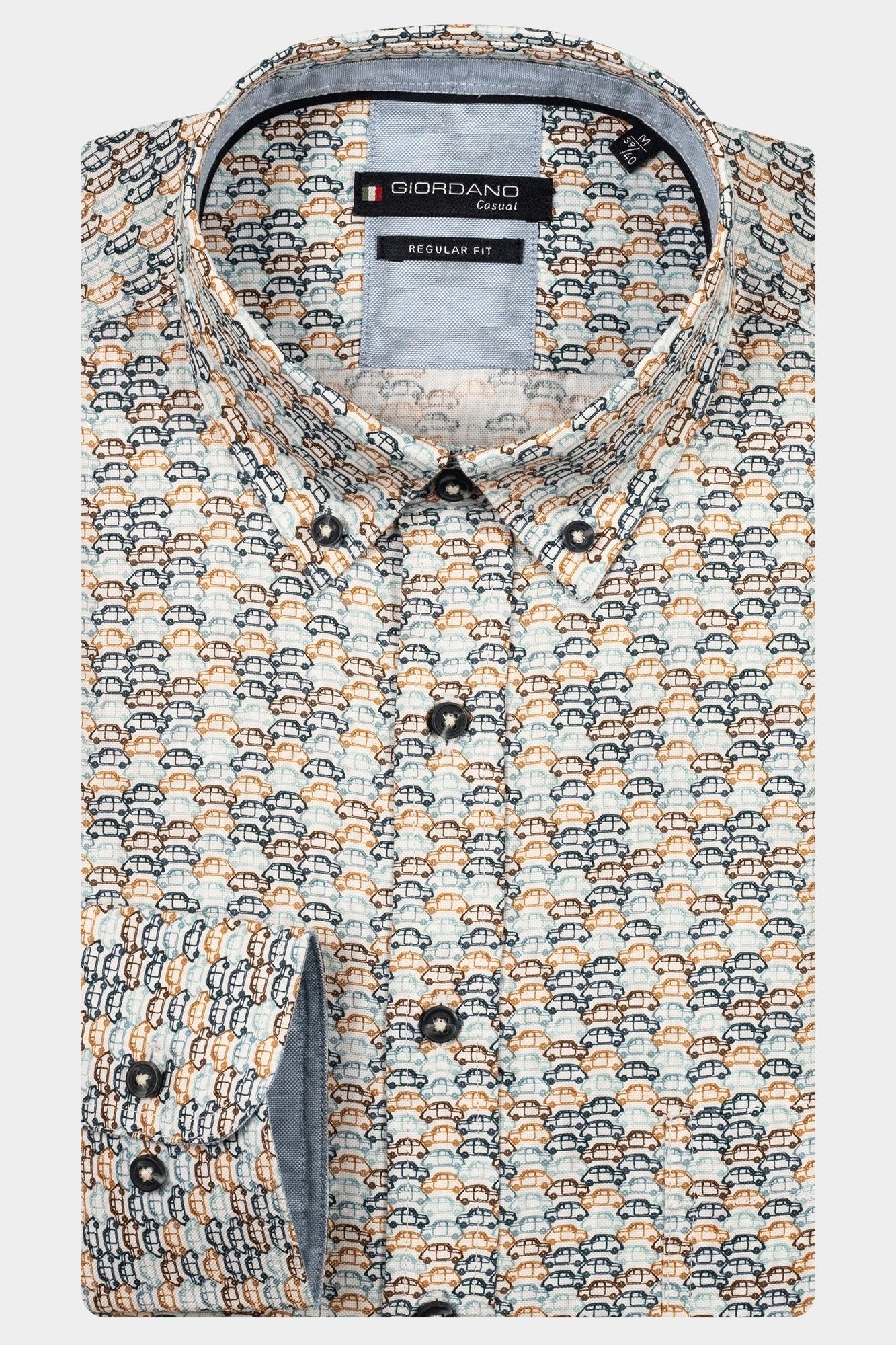 Giordano Casual hemd lange mouw Blauw Ivy long sleeve button down S 527012/60